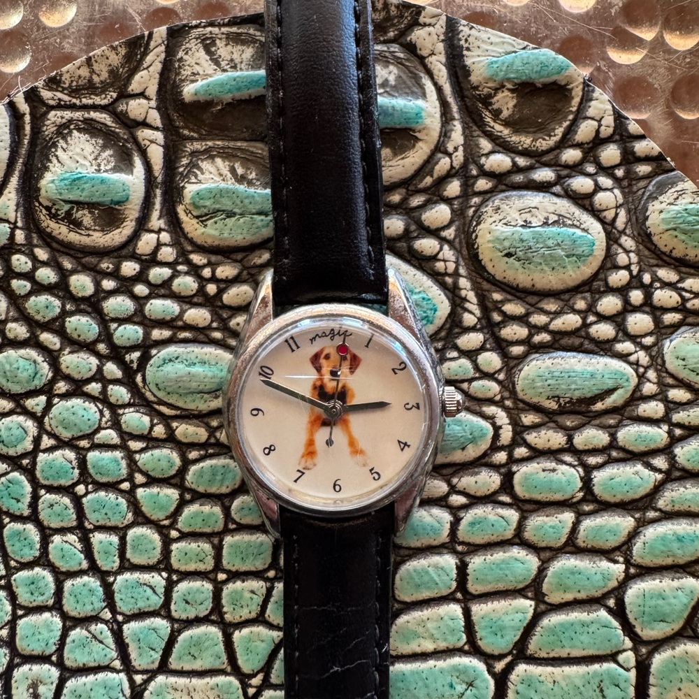 Black Leather Dog Watch